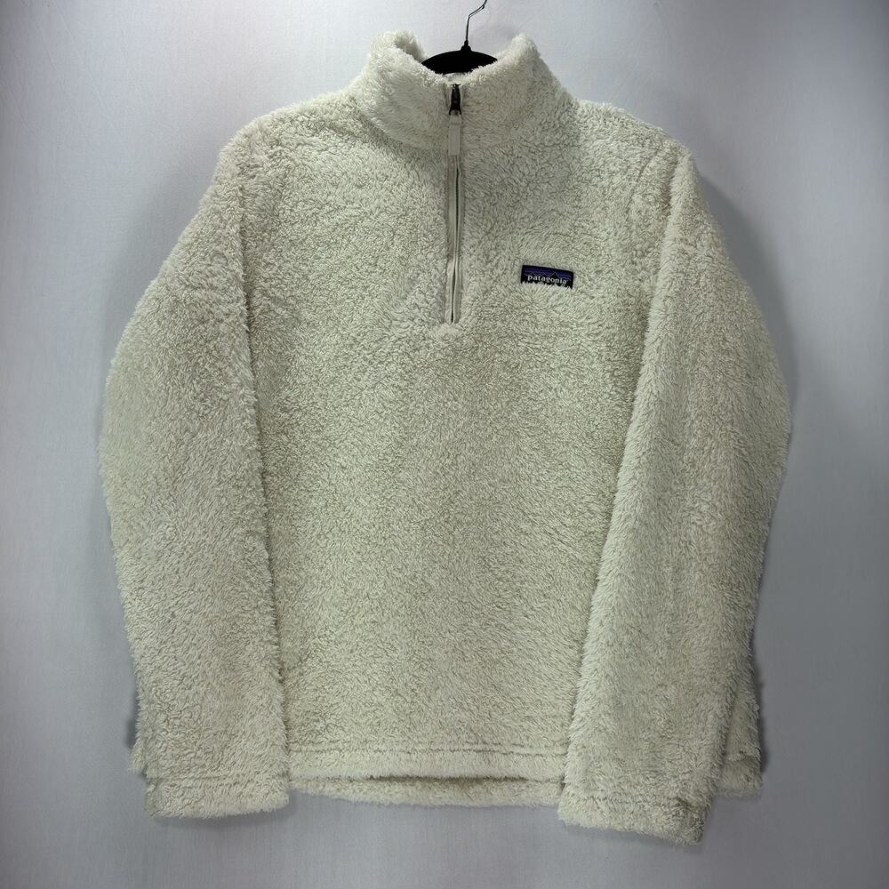 Patagonia Women’s Medium Los Gatos 1/4 Zip Fleece Dyno White - Picture 2 of 9